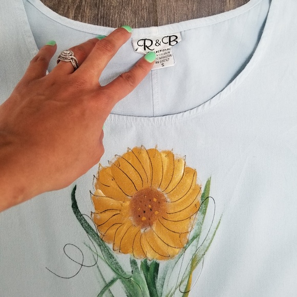 Sunflower Handpainted Dress - small - Picture 2 of 7